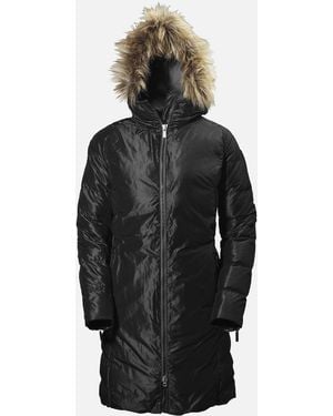 Helly Hansen Ladies Ylva Natural Feather Down Parka Jacket - Black