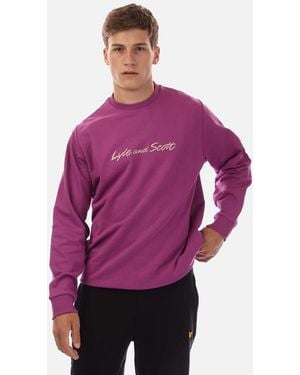 Lyle & Scott Script Sweatshirt - Purple