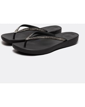 Fitflop Iqushion Sparkle Flip-Flop - Black