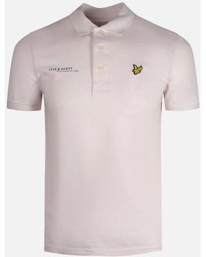 Lyle & Scott Lyle & Scott Co-Ordinates Print Tipped Collar Light Polo Shirt - Pink