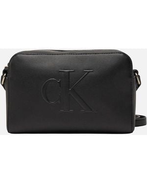 Calvin Klein Zip Fastening Bag With Inside Pockets - Black