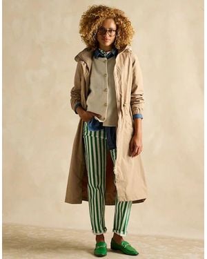 Joules Hensley Longline Coat Tan - Natural