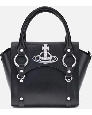 Vivienne Westwood Betty Handbag With Iconic Plaque And Magnetic Closure - Black