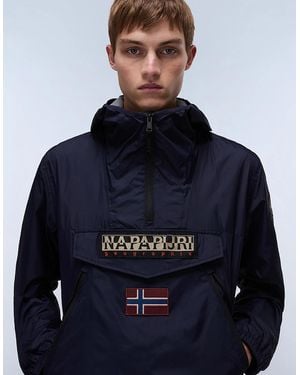 Napapijri Rainforest Ripstop Anorak Jacket - Blue