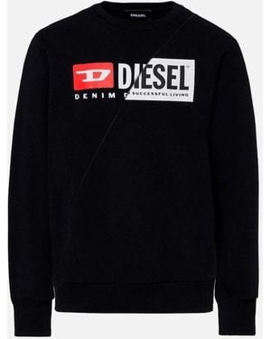 DIESEL Cut Division Logo Sweatshirt - Black