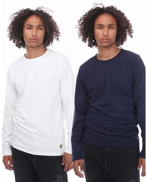 Lyle & Scott Kane Ls 2 Pack T-Shirts - Blue