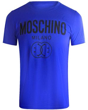 Moschino Double Smiley T-Shirt - Blue