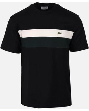 Lacoste Colour Block T-Shirt/Cream - Black