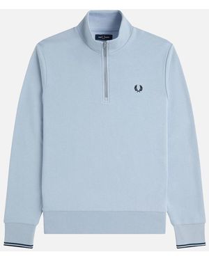 Fred Perry Half Zip Sweatshirt - Blue