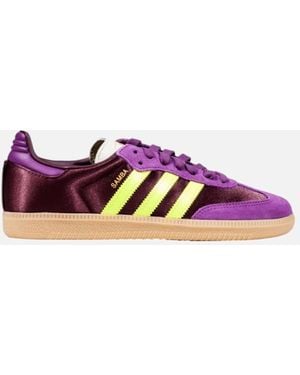 adidas Slip-On Sporty Faux Leather Trainers - Purple