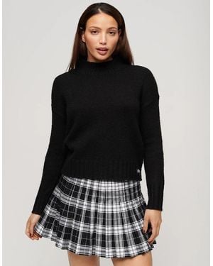 Superdry Essential Mock Neck Jumper - Black