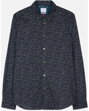 Paul Smith Ps Ls Tailored Fit Shirt 49 Dk - Blue