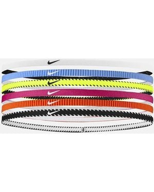 Nike Classic Flexible Slim Hairband (Pack Of 6) - Blue