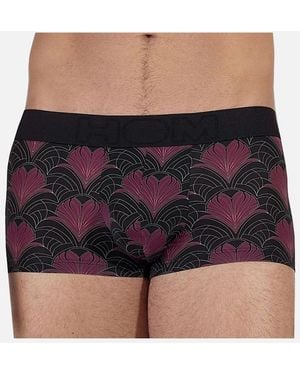 Hom Temptation Carlyle Floral Hearts Print Boxer Trunk, /Bordeaux - Black