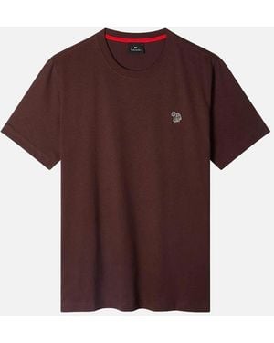 Paul Smith Ps Reg Fit Ss T-Shirt Zebra - Red