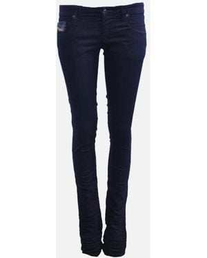 DIESEL Grupee Ne 0600V Denim Jeans Sweat Jogg Jeans Stretch Slim Skinny - Blue