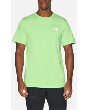 The North Face T Shirt Simple Dome Soft Cotton Short Sleeve Crew Neck Tops - Green
