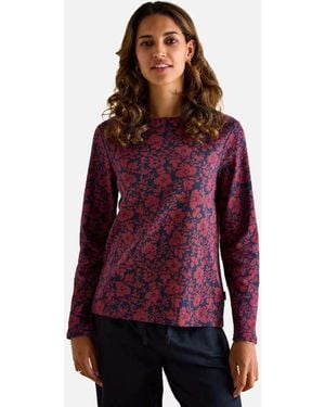 Joules Harbour Print Long Sleeve Top - Purple