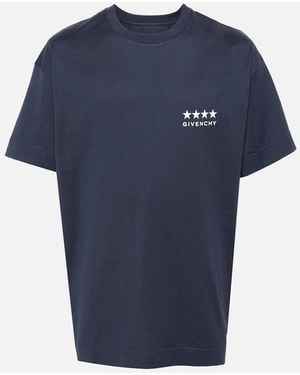 Givenchy 4G Stars Logo T-Shirt - Blue