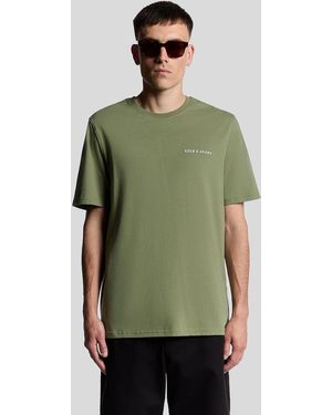 Lyle & Scott Script Logo Cotton Crew Neck T-Shirt - Green