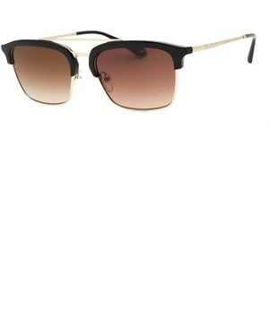 Emporio Armani Matte Pale Frame Gradient Lensed Sunglasses - White