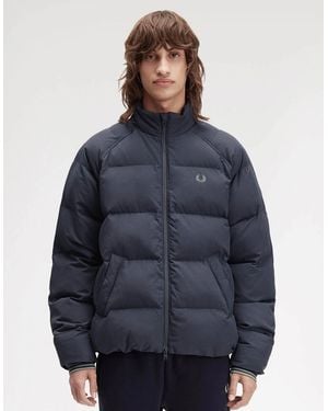 Fred Perry Raglan Sleeve Padded Jacket - Blue