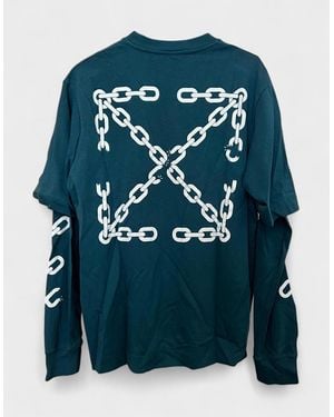 Off-White c/o Virgil Abloh Chain Arrow Double Sleeve - Blue