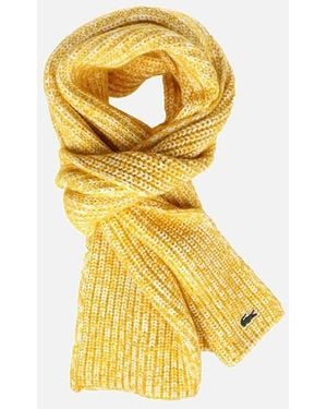Lacoste Cotton And Mercerized Alpaca Scarf - Metallic
