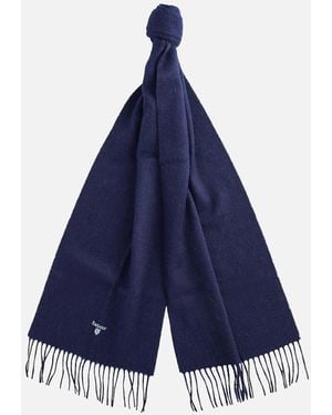 Barbour Plain Lambswool Scarf Ny11 - Blue