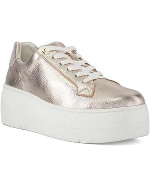 Dune Dune Episode Leather Trainers - Metallic