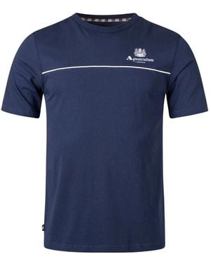 Aquascutum Active Piping Design T-Shirt - Blue