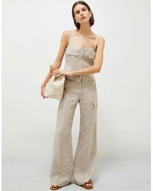 Marella Nicolas Top-Woven Waistcoat - Natural