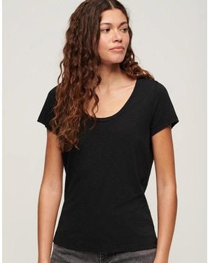 Superdry Scoop Neck Tee - Black