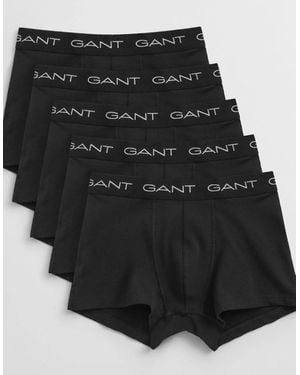 GANT 5-Pack Slim Fit/Regular Waist Boxer Trunks - Black