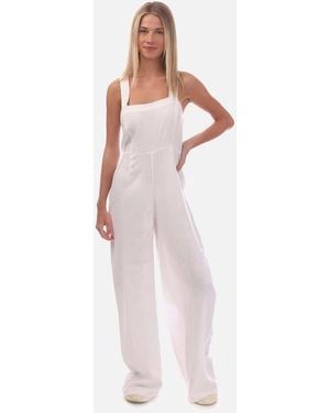 Nobody's Child Maisi Linen Beach Jumpsuit - White