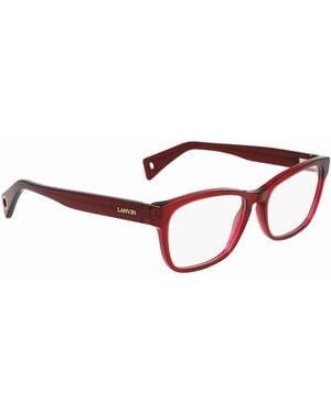 Lanvin Acetate Rectangular Frame Glasses - Brown