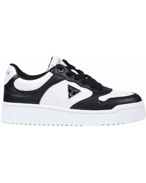 Guess Lace-Up Polyurethane Trainers - Blue