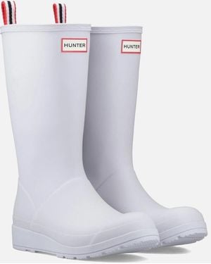 HUNTER Original Play Tall Rubber Micro Chip Wellington Boots - Blue