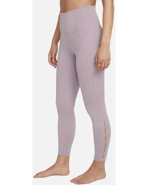 Nike Yoga Lilac High Rise Vented Ankle Leggings - Purple