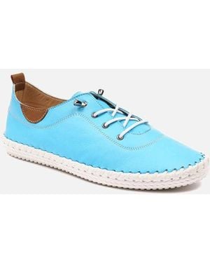 Lunar St Ives Plimsoll Trainers - Blue