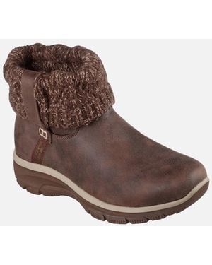 Skechers Easy Going Cosy Weather 2 Textile Chocolate Winter Ankle Boots - Brown