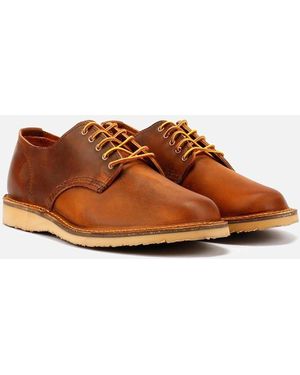 Red Wing Weekender Oxford Rough & Tough Leather Copper Lace-Up Shoes - Brown