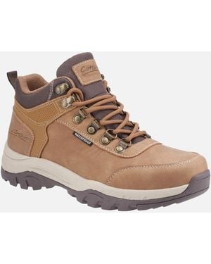 Cotswold Overbury Polyurethane Tan Hiking Boots - White
