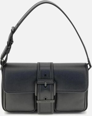 Michael Kors Medium Shoulder Bag With Bold Buckle - Black