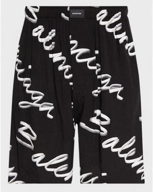 Balenciaga Pyjama Shorts - Black