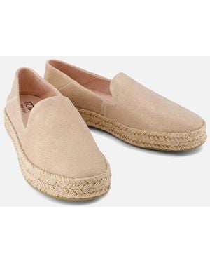TOMS Carolina Leather Pale Rose Espadrilles - Natural
