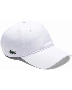 Lacoste Sport Lightweight Diamond Taffeta Baseball Cap - White