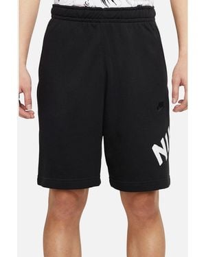 Nike Club Shorts French Terry Cotton Gym Shorts Relaxed Fit Summer Bermuda - Black