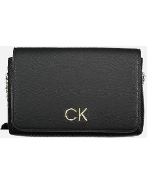 Calvin Klein Adjustable Shoulder Bag With Contrasting Details - Black
