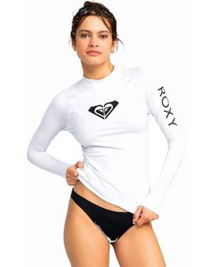 Roxy Whole Hearted Upf 50 Surf Rash Vest - White